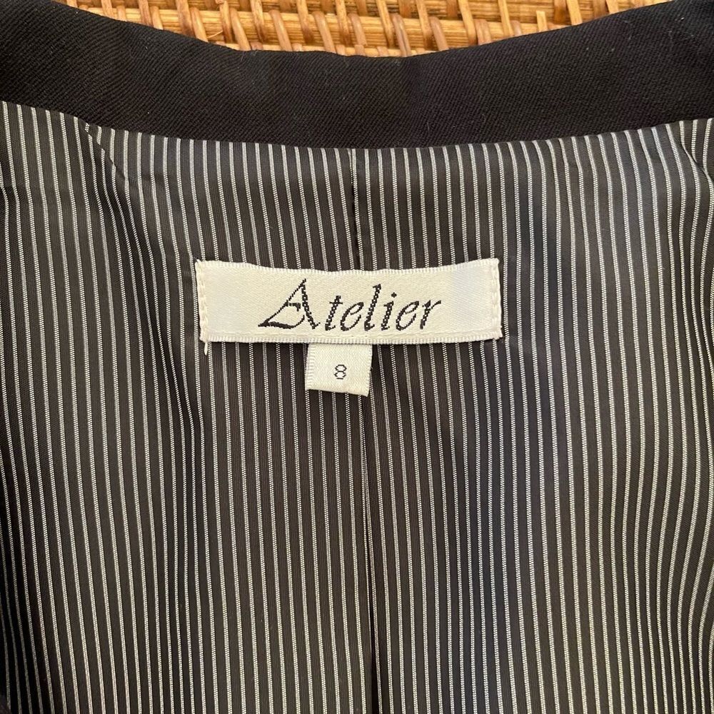 Atelier Sz 8 Lined Pleated Ruffle Collar Jacket View 3